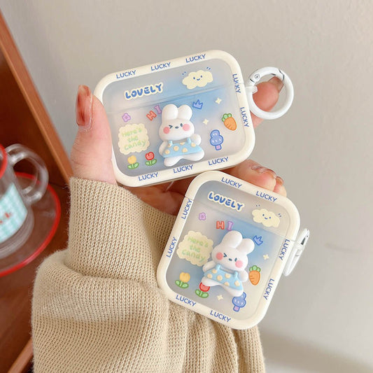 Cartoon Rabbit Cloud Flower AirPods Pro/1/2/3 Case - Airpods Cases - Scribble Snacks