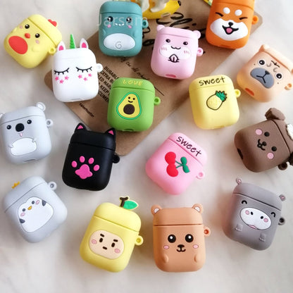Cartoon Silicone AirPods 1/2 Case with Charging Cover - Airpods Cases - Scribble Snacks