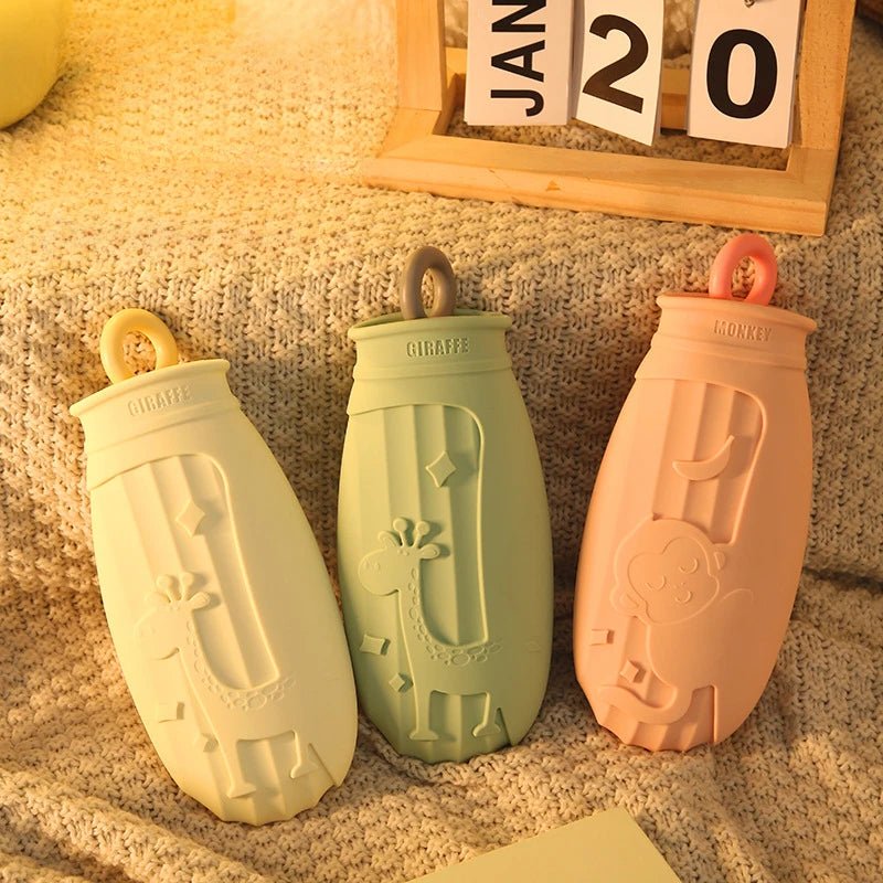 Cartoon Silicone Hot Water Bottle - Hand Warmers & Hot Water Bottles - Scribble Snacks