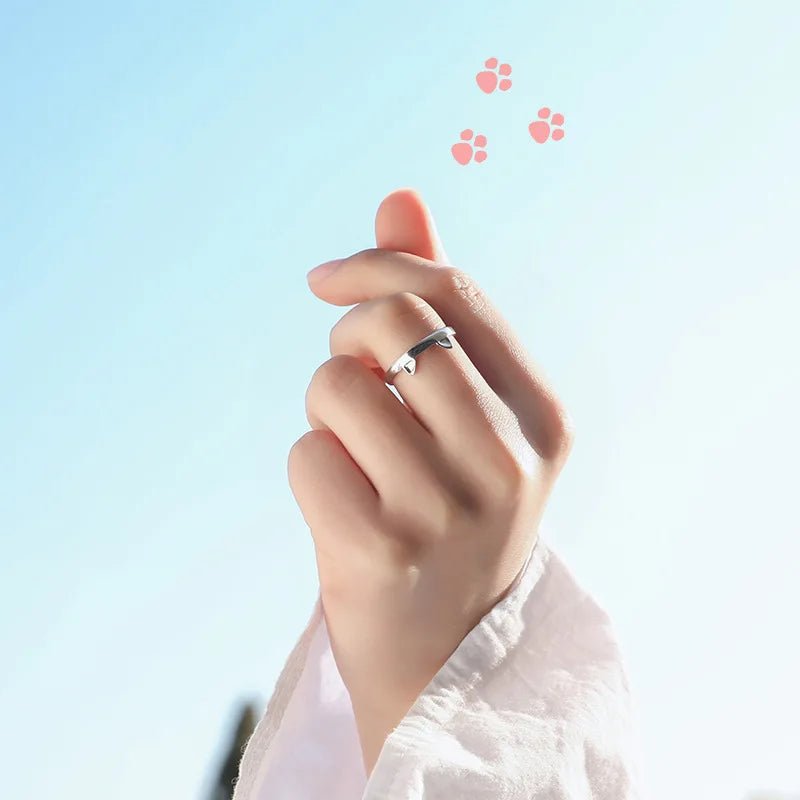 Cat Ears Adjustable Ring - Other Clothing - Scribble Snacks