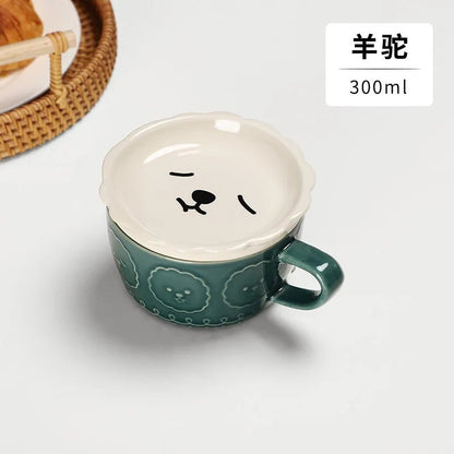 Ceramic Cartoon Animal Coffee Mug - Mugs - Scribble Snacks