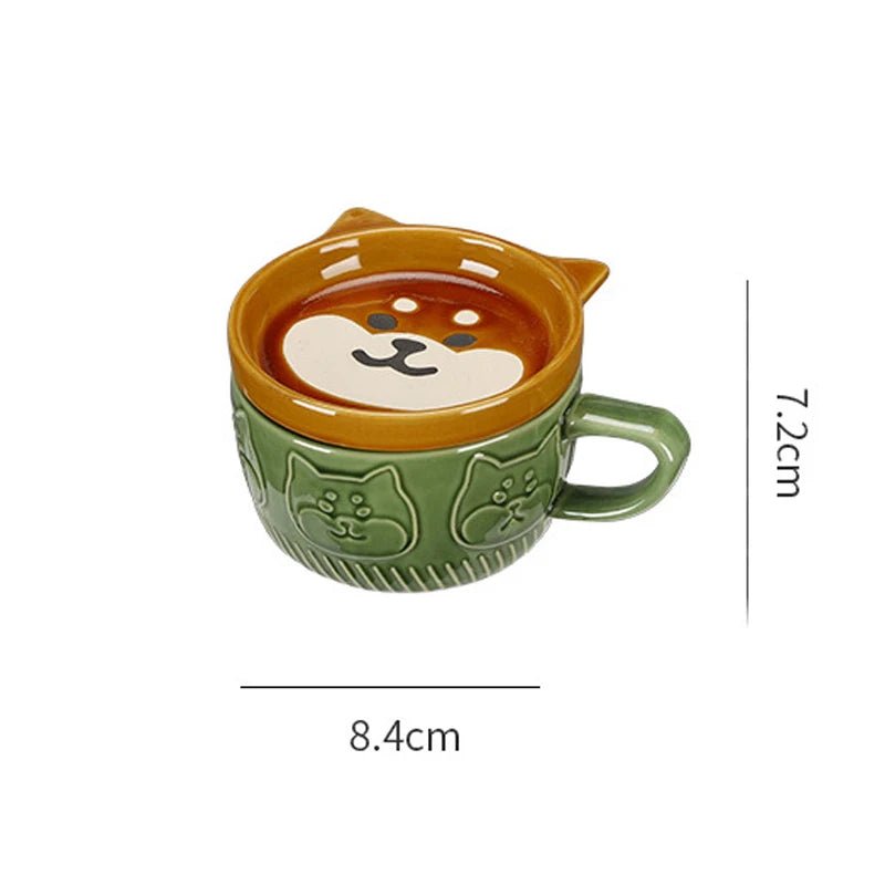 Ceramic Cartoon Animal Coffee Mug - Mugs - Scribble Snacks