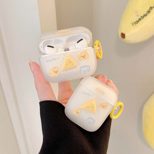 Cheese Cartoon AirPods Pro/2/3 Silicone Charging Box Case - Airpods Cases - Scribble Snacks