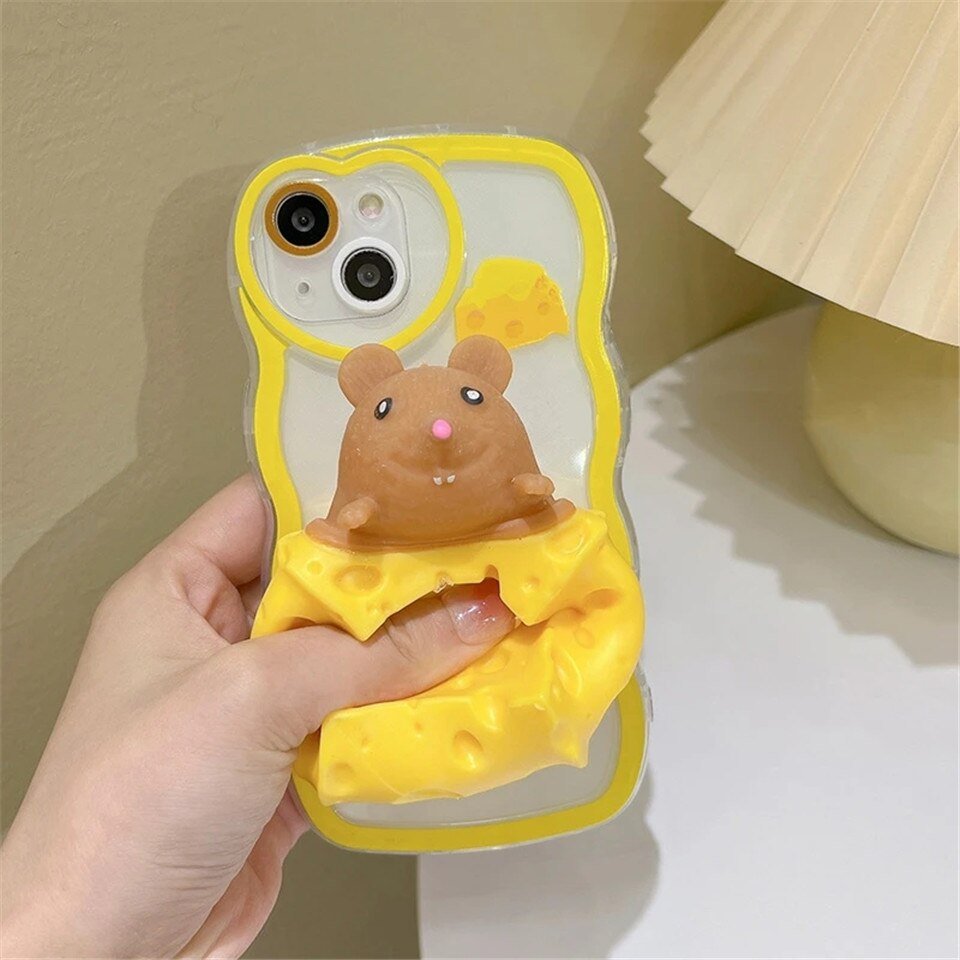 Cheese Mouse Silicone iPhone Case for 13, 12, 11 - iPhone Cases - Scribble Snacks