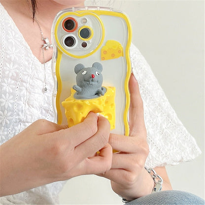 Cheese Mouse Silicone iPhone Case for 13, 12, 11 - iPhone Cases - Scribble Snacks