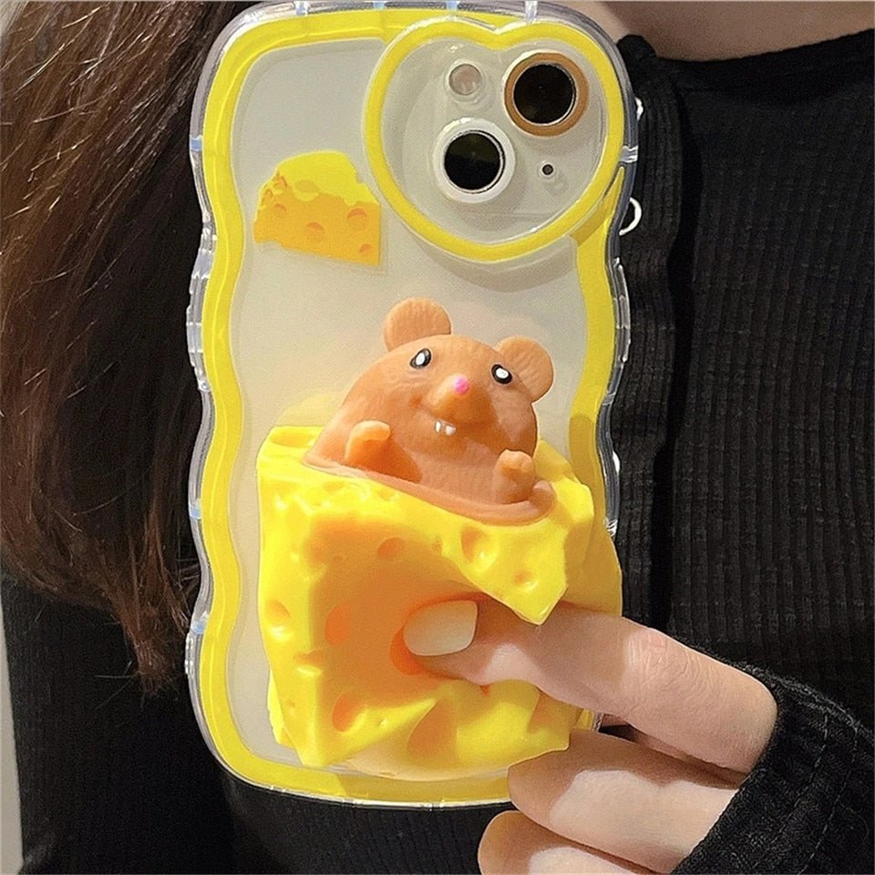 Cheese Mouse Silicone iPhone Case for 13, 12, 11 - iPhone Cases - Scribble Snacks