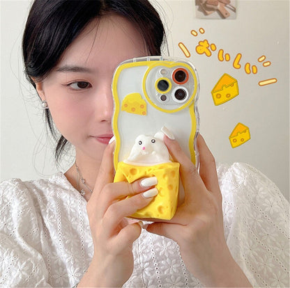 Cheese Mouse Silicone iPhone Case for 13, 12, 11 - iPhone Cases - Scribble Snacks