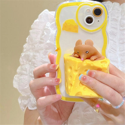 Cheese Mouse Silicone iPhone Case for 13, 12, 11 - iPhone Cases - Scribble Snacks