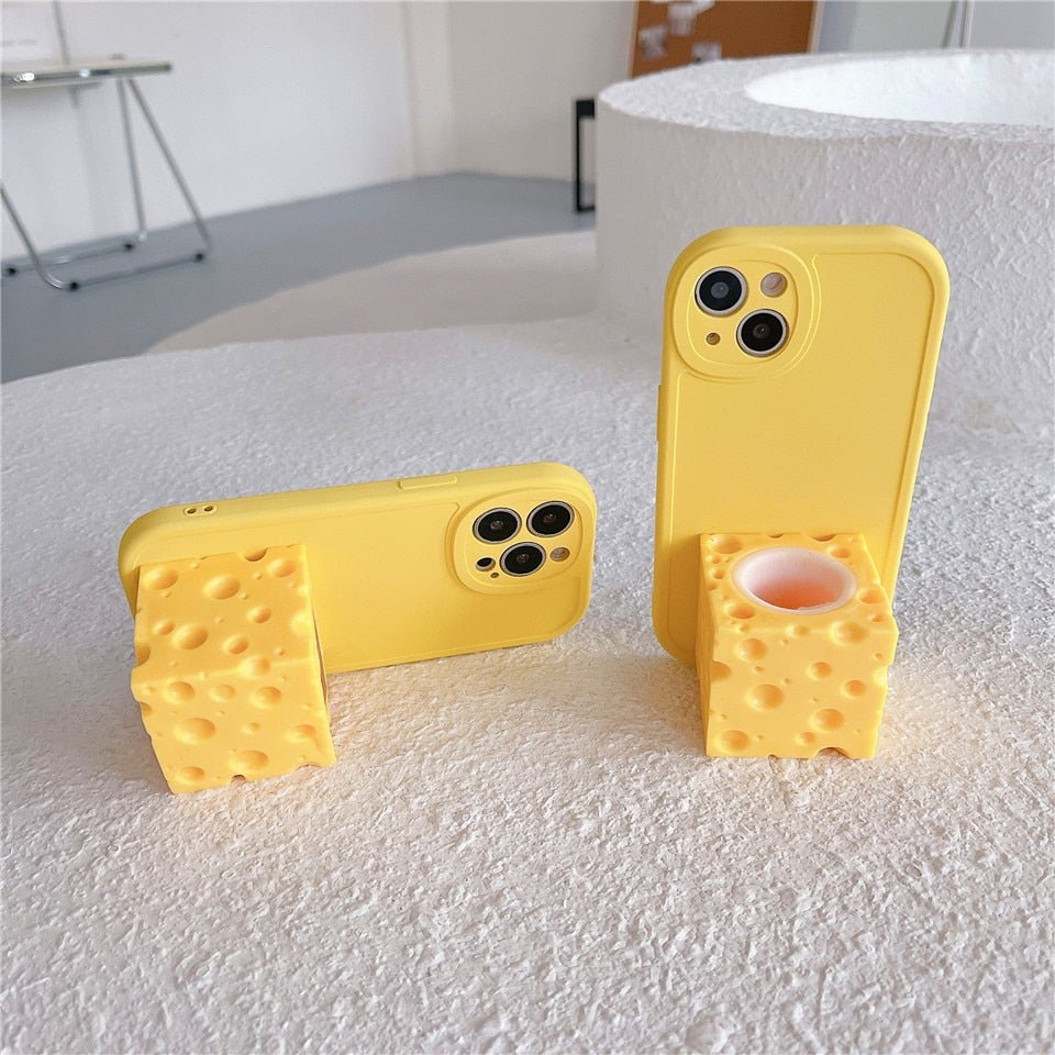 Cheesy Mouse Magic - Cute Soft Squishy Yellow Cheese Mouse Phone Case for iPhone X/11/12/13/14 & More - iPhone Cases - Scribble Snacks