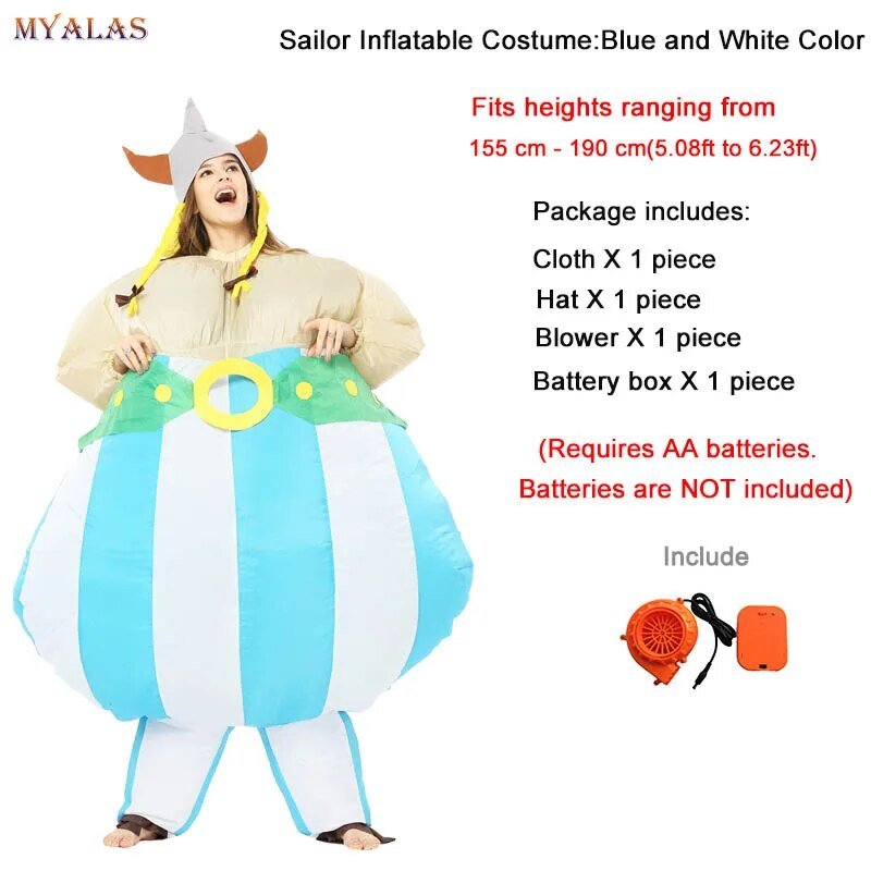 Chef and Waitress Inflatable Costumes - Inflatable Costume - Scribble Snacks
