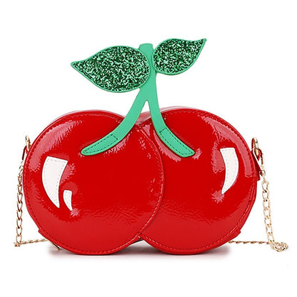 Cherry Shape Crossbody Shoulder Bag, PU Leather - Bags & Backpacks - Scribble Snacks