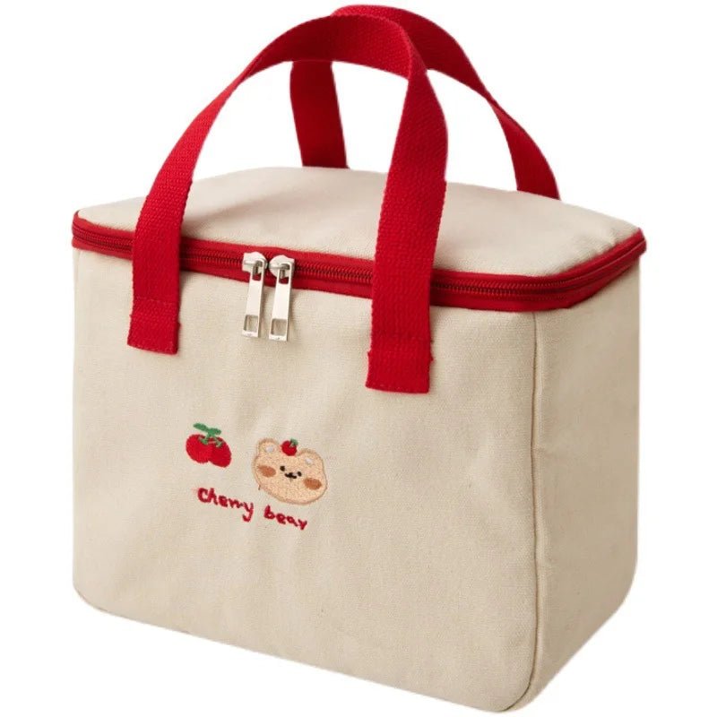 Chic Insulated Canvas Lunch Bag - Lunch Box - Scribble Snacks