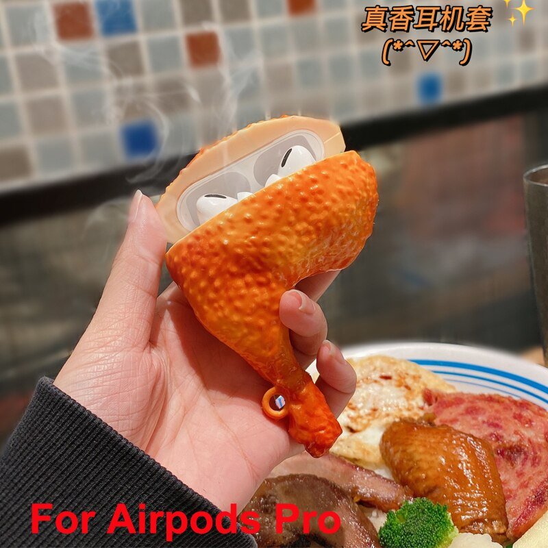 Chicken Leg Silicone AirPods Case for Pro, 1, 2 Models | Scribble Snacks