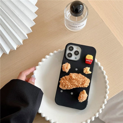 Chicken Wing Burger & Fries iPhone 12/13/14 Case - iPhone Cases - Scribble Snacks