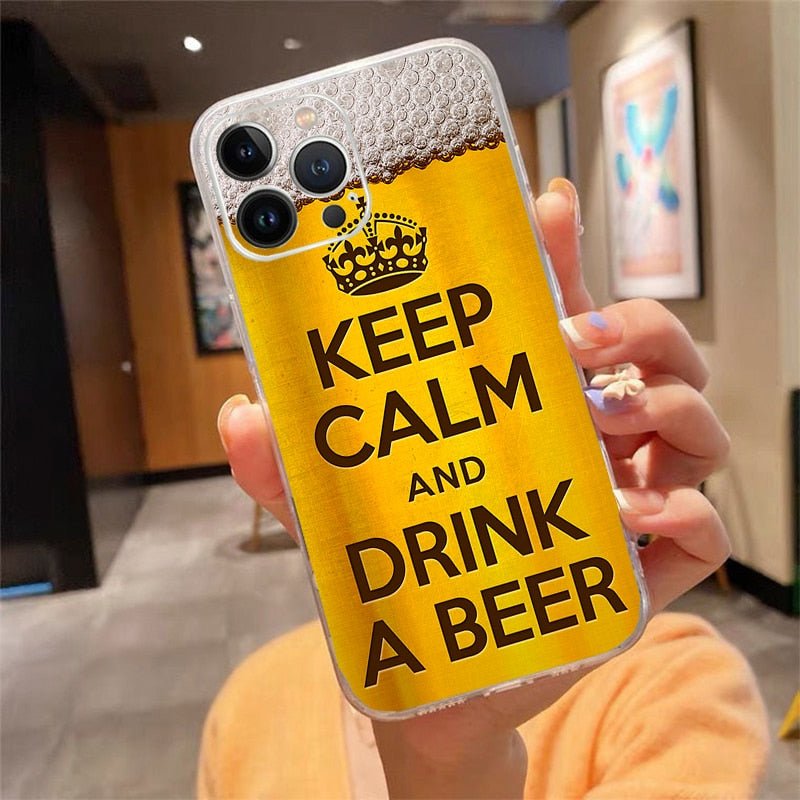 Chilled Beer Buddy - Phone Case for iPhone 14/13/12/11 & More with Cold Beer Design - iPhone Cases - Scribble Snacks