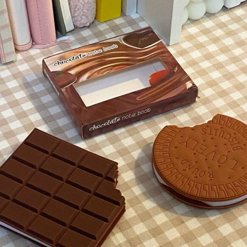 Chocolate Bar Biscuits Memo Pads - Chocolate Scented Note Pads - 80 Sheets - Sticky Notes / Memo Pads - Scribble Snacks