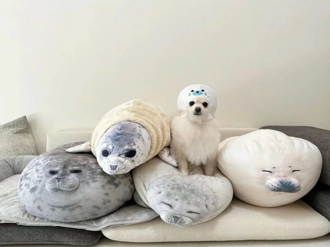 Chubby Seal Plushy Pillow - Soft Plush Toys - Scribble Snacks