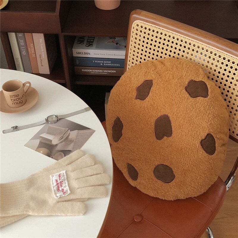 Cookie and Biscuit Plush Throw Pillow for Sofa or Bed - Soft Plush Toys - Scribble Snacks