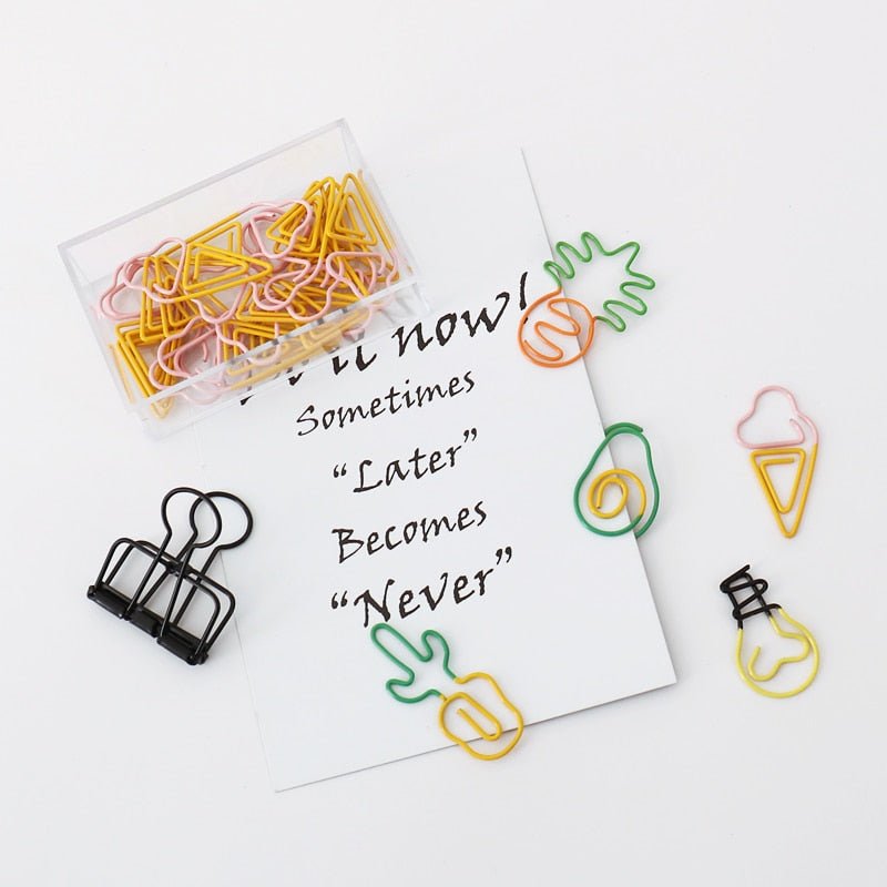 Cool Cones - Pineapple Ice Cream Bulb Paper Clips - 10 Pieces - Clips & Fasteners - Scribble Snacks