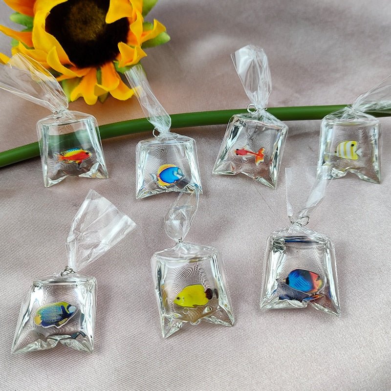 Coral Fish Resin Charms: Ocean-Themed Jewelry Pendants (10pcs) - Keychains - Scribble Snacks