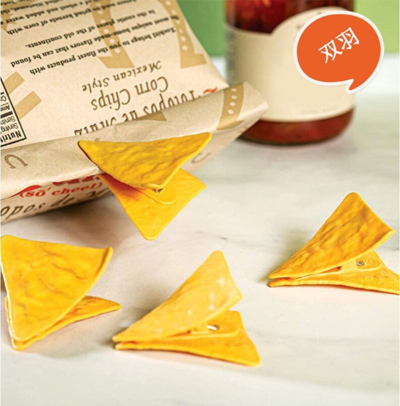 Creative Potato Chips Bag Clips - 6pcs Plastic Fresh Food Clips and Seal Grips - Clips & Fasteners - Scribble Snacks