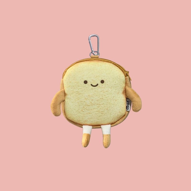 Crusty Bread Coin Purse and Key Case - Cute Bread Pencil Case & Crossbody Bag - Pencil Cases - Scribble Snacks