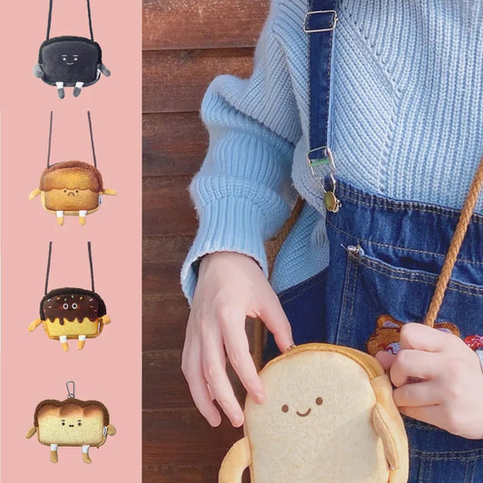 Crusty Bread Coin Purse and Key Case - Cute Bread Pencil Case & Crossbody Bag - Pencil Cases - Scribble Snacks