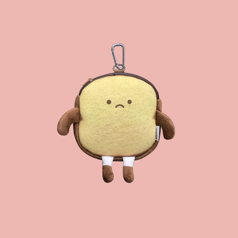 Crusty Bread Coin Purse and Key Case - Cute Bread Pencil Case & Crossbody Bag - Pencil Cases - Scribble Snacks