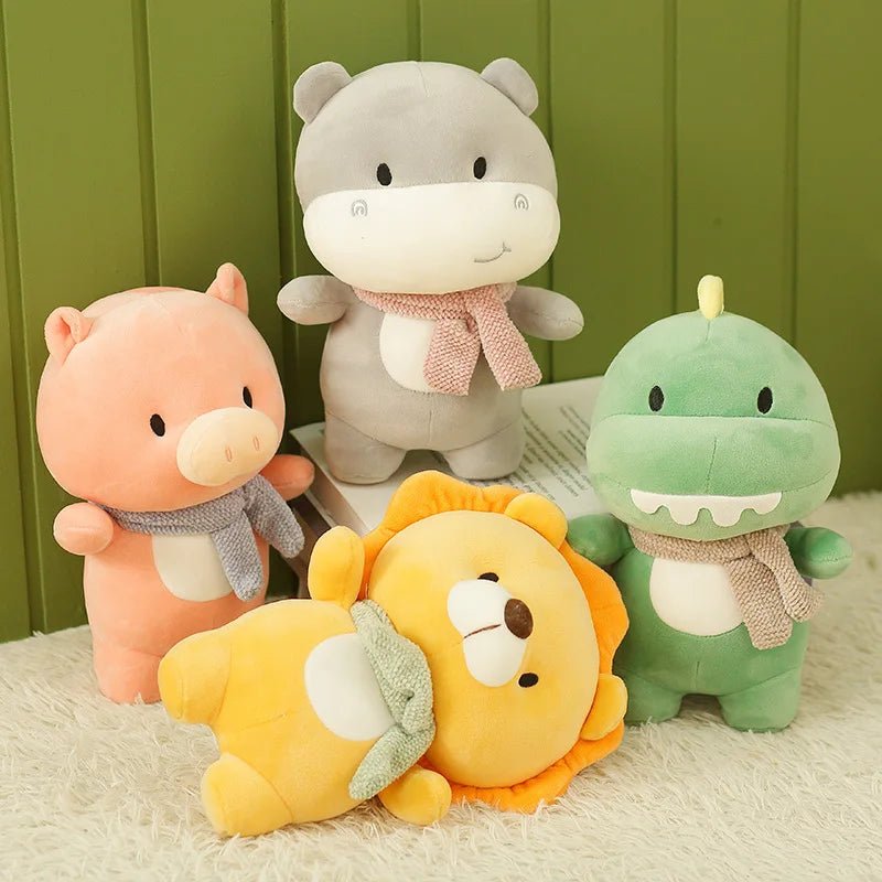 Cuddly Plush Animal Cushions - Soft Plush Toys - Scribble Snacks