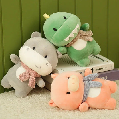 Cuddly Plush Animal Cushions - Soft Plush Toys - Scribble Snacks