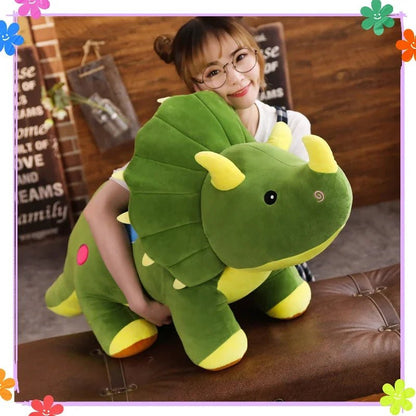 Cuddly Triceratops Plush Toy Pillow - Soft Plush Toys - Scribble Snacks