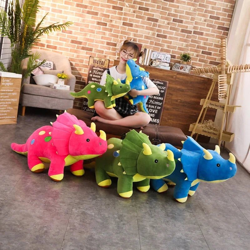 Cuddly Triceratops Plush Toy Pillow - Soft Plush Toys - Scribble Snacks