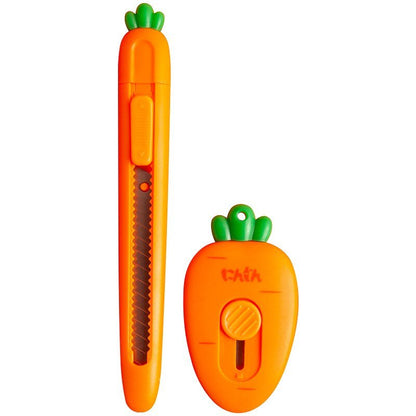 Cut the Calories - Mini Utility Knives in Carrot Design - Scissors & Craft Knives - Scribble Snacks