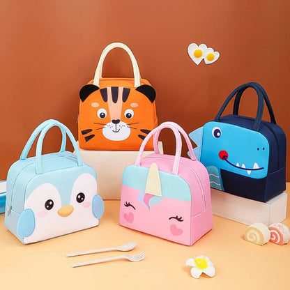 Cute Animal-Themed Insulated Lunch Bag - Lunch Box - Scribble Snacks