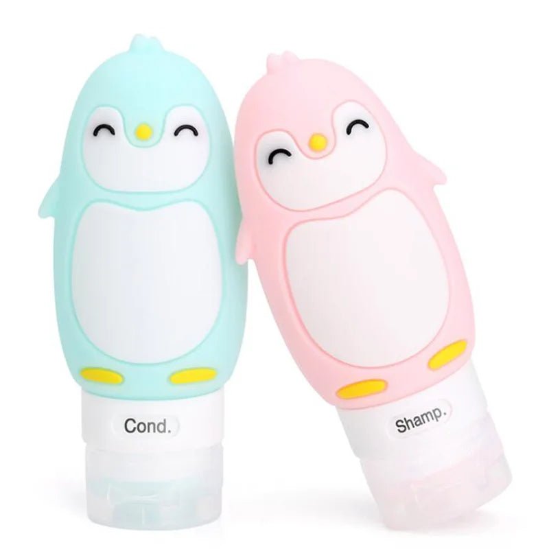 Cute Bear and Penguin Travel Bottles - Water Bottles - Scribble Snacks