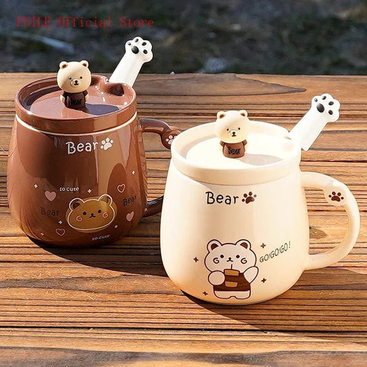 Cute Bear Ceramic Coffee Mug - Mugs - Scribble Snacks