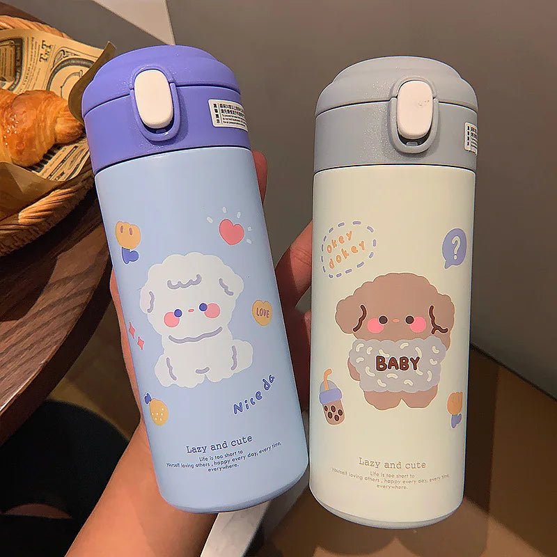 Cute Cartoon Stainless Steel Thermos - Water Bottles - Scribble Snacks