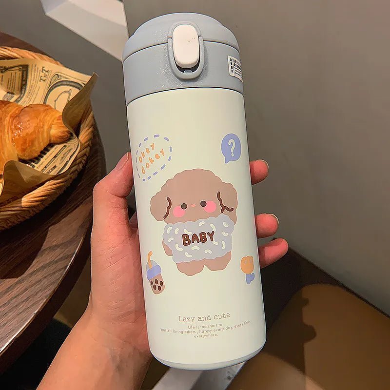 Cute Cartoon Stainless Steel Thermos - Water Bottles - Scribble Snacks