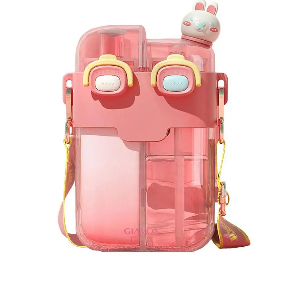 Cute Dual-Compartment Water Bottle - Water Bottles - Scribble Snacks