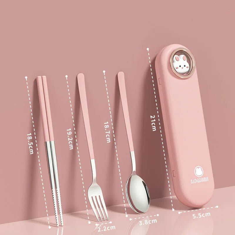 Cute Foodie Stainless Steel Cutlery Set - Cutlery Set - Scribble Snacks