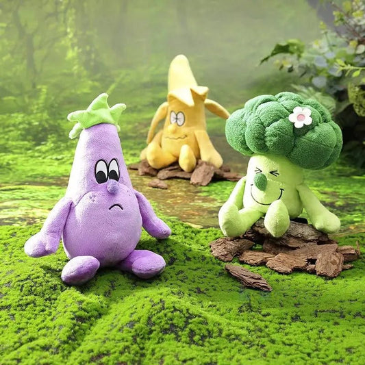 Cute Veggie Plush Toy Set - Soft Plush Toys - Scribble Snacks