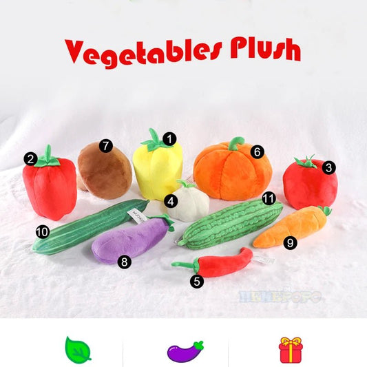 Cute Veggie Plush Toys - Soft Plush Toys - Scribble Snacks