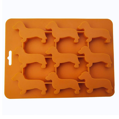 Dachshund Dog Silicone Ice Cube Mold - Ideal for Drinks, Candy, Biscuit, and Cake Decorations - Ice Cube Trays - Scribble Snacks