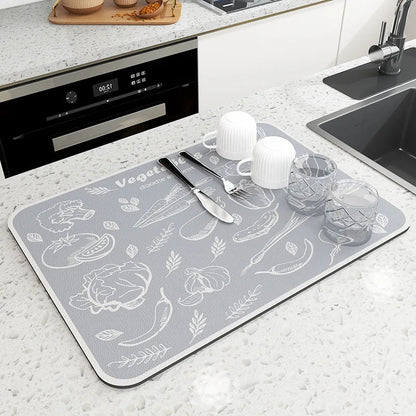 Diatomite Quick-Dry Kitchen Mat - Kitchenware - Scribble Snacks