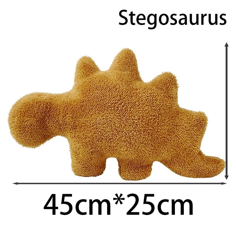 Dino Chicken Nugget Plush Pillow: Stuffed Animal Toy - Soft Plush Toys - Scribble Snacks
