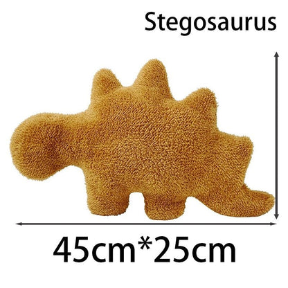 Dino Chicken Nugget Plush Pillow: Stuffed Animal Toy - Soft Plush Toys - Scribble Snacks