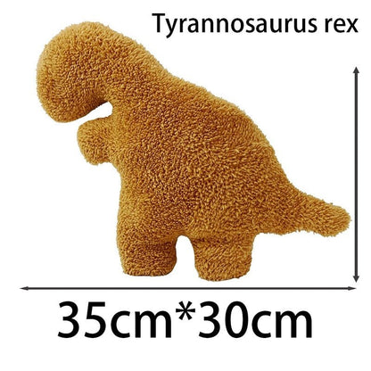 Dino Chicken Nugget Plush Pillow: Stuffed Animal Toy - Soft Plush Toys - Scribble Snacks
