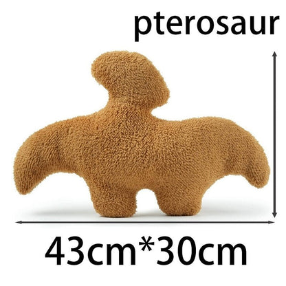 Dino Chicken Nugget Plush Pillow: Stuffed Animal Toy - Soft Plush Toys - Scribble Snacks