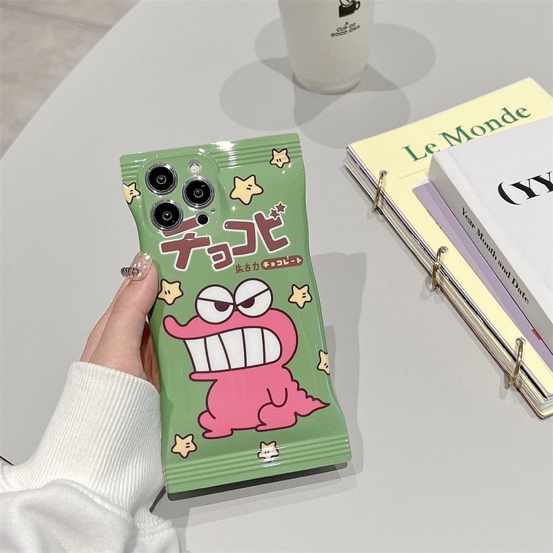 Dino Dessert Delight - Korean Cute Dinosaur Cookies Candy Bag Phone Case for iPhone 14/13/12 & More - iPhone Cases - Scribble Snacks