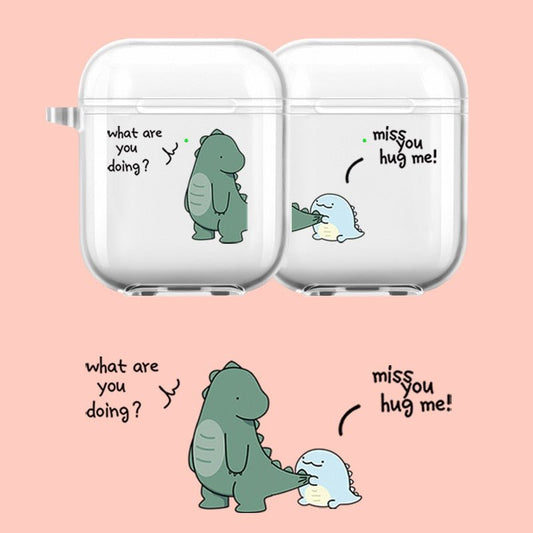 Dinosaur Couple AirPods Case for AirPods 1/2/3 Pro - Airpods Cases - Scribble Snacks
